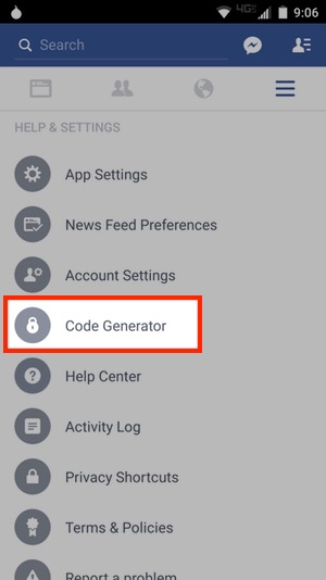 Facebook code generator without phone case