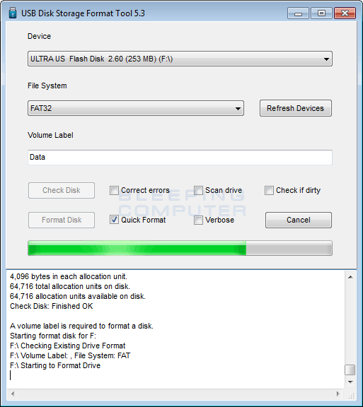 Usb drive format utility freeware